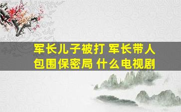 军长儿子被打 军长带人包围保密局 什么电视剧